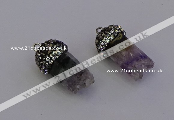 NGP6957 12*20mm - 10*25mm freeform amethyst pendants wholesale