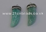 NGP6980 12*40mm - 15*45mm horn amazonite pendants wholesale