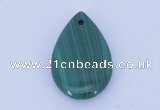 NGP700 15*25mm flat teardrop natural malachite gemstone pendant