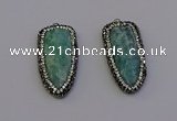 NGP7015 20*45mm arrowhead amazonite gemstone pendants wholesale