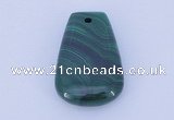 NGP702 20*30mm trapezoid natural malachite gemstone pendant