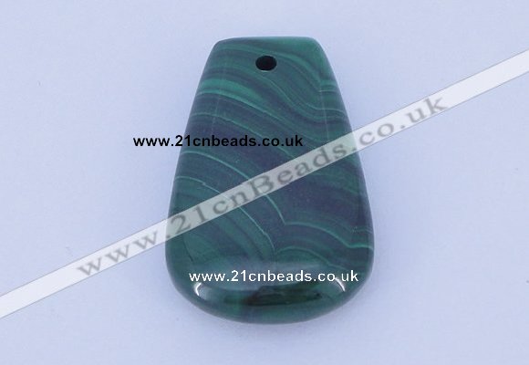 NGP702 20*30mm trapezoid natural malachite gemstone pendant