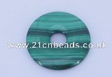 NGP704 30mm natural malachite gemstone donut pendant