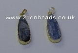 NGP7047 13*35mm - 14*40mm flat teardrop blue kyanite pendants