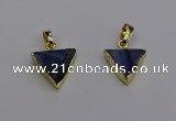 NGP7048 14*15mm triangle blue kyanite pendants wholesale