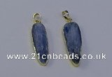 NGP7049 13*35mm - 14*40mm flat teardrop blue kyanite pendants