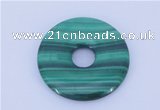 NGP705 35mm natural malachite gemstone donut pendant