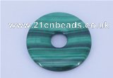 NGP705 35mm natural malachite gemstone donut pendant