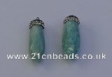 NGP7065 12*30mm - 15*35mm faceted bullet amazonite pendants