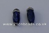 NGP7073 12*30mm - 15*35mm faceted bullet lapis lazuli pendants