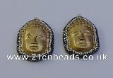 NGP7090 30*40mm buddha white jade pendants wholesale