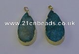 NGP7130 25*45mm - 26*50mm teardrop druzy agate pendants wholesale