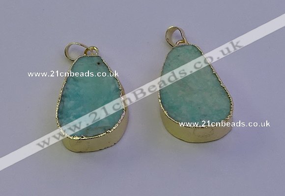 NGP7134 20*30mm - 22*32mm freeform amazonite gemstone pendants