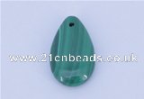 NGP714 12*20mm flat teardrop natural malachite gemstone pendant