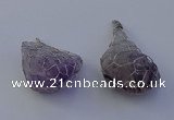 NGP7146 20*40mm - 30*45mm faceted nuggets amethyst pendants