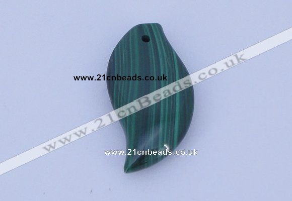 NGP715 15*37mm marquise natural malachite gemstone pendant