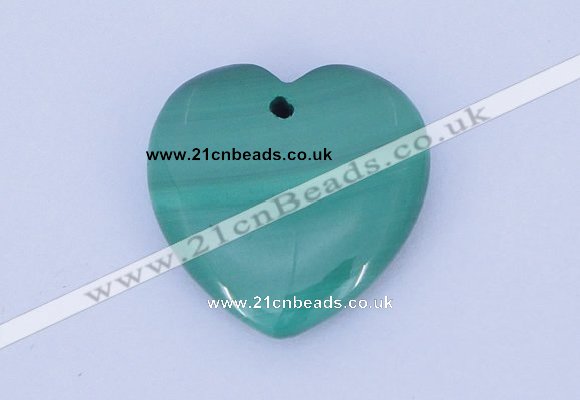NGP716 30*30mm heart natural malachite gemstone pendant