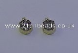 NGP7163 12*15mm plated druzy agate pendants wholesale