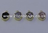 NGP7165 12*15mm plated druzy agate pendants wholesale