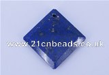 NGP720 6*32mm diamond natural lapis lazuli gemstone pendant