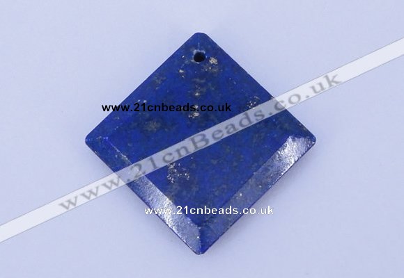 NGP720 6*32mm diamond natural lapis lazuli gemstone pendant