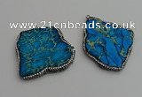 NGP7229 30*50mm - 40*60mm freeform sea sediment jasper pendants