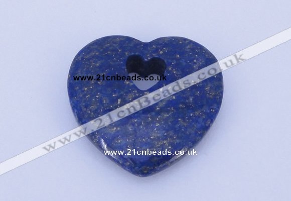 NGP723 26*26mm heart natural lapis lazuli gemstone pendant