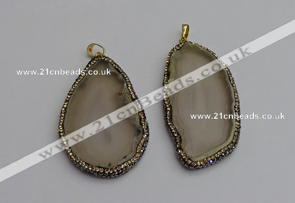 NGP7234 35*60mm - 30*70mm freeform agate pendants wholesale