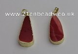 NGP7245 10*40mm flat teardrop mookaite gemstone pendants