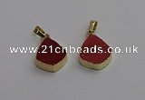 NGP7246 15*20mm flat teardrop mookaite gemstone pendants