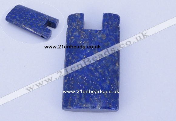 NGP725 18*32mm rectangle natural lapis lazuli gemstone pendant