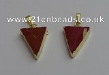 NGP7250 18*25mm triangle mookaite gemstone pendants