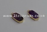 NGP7260 13*25mm faceted freeform amethyst pendants wholesale