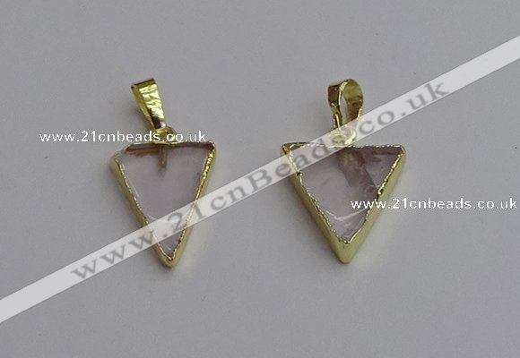 NGP7330 16*18mm - 15*20mm triangle white crystal pendants