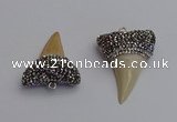 NGP7340 25*35mm - 30*38mm shark teeth pendants wholesale