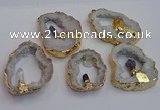 NGP7396 45*50mm - 50*55mm freeform druzy agate pendants