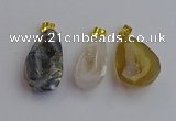 NGP7430 15*25mm - 20*30mm freeform druzy agate pendants