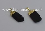 NGP7437 12*30mm - 15*35mm freeform black obsidian pendants