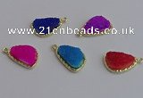 NGP7439 15*20mm freeform druzy quartz pendants wholesale