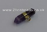 NGP7445 12*45mm sticks amethyst gemstone pendants wholesale