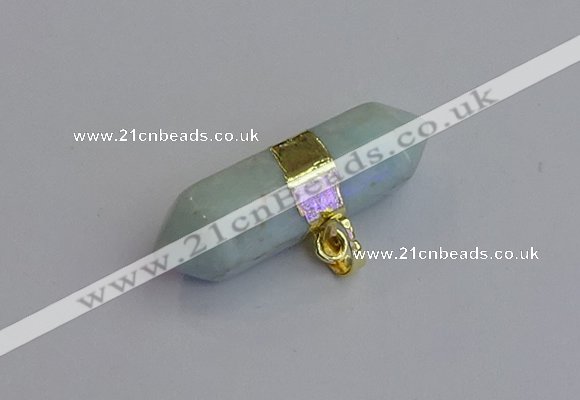 NGP7450 12*45mm sticks amazonite gemstone pendants wholesale