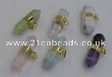 NGP7455 12*45mm sticks mixed gemstone pendants wholesale