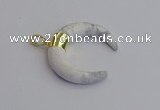 NGP7516 35*38mm horn white howlite pendants wholesale