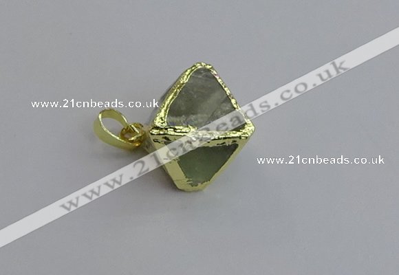 NGP7558 20*22mm fluorite gemstone pendants wholesale