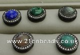 NGP7585 16mm coin mixed gemstone pendants wholesale