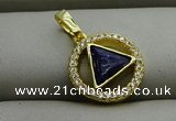 NGP7598 13mm coin lapis lazuli gemstone pendants wholesale