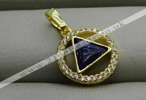 NGP7598 13mm coin lapis lazuli gemstone pendants wholesale