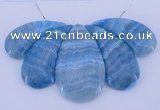 NGP78 Fashion blue lace agate gemstone pendants set jewelry wholesale