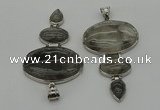 NGP8008 50*82mm - 52*86mm cloudy quartz pendant set jewelry