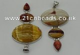 NGP8015 50*82mm - 52*86mm mookaite gemstone pendant set jewelry